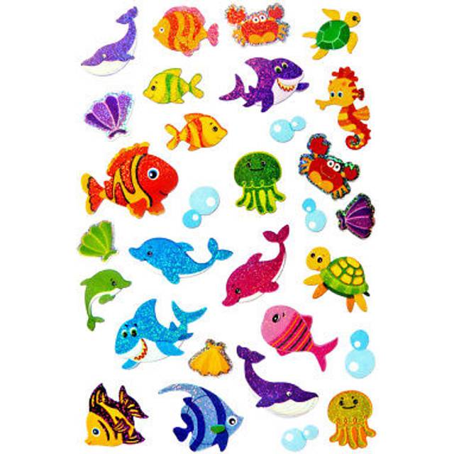 Sea life fish dolphin octopus stickers childrens decoration labels for kids ls41