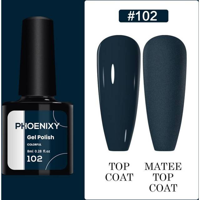 PHOENIXY Nagellack 8ml UV LED Nail Art Hybrid Lack Liner Gel Manicure Art Semi Permanent Base Top Coat Gel Glitter Shiny Colors Gel color 02