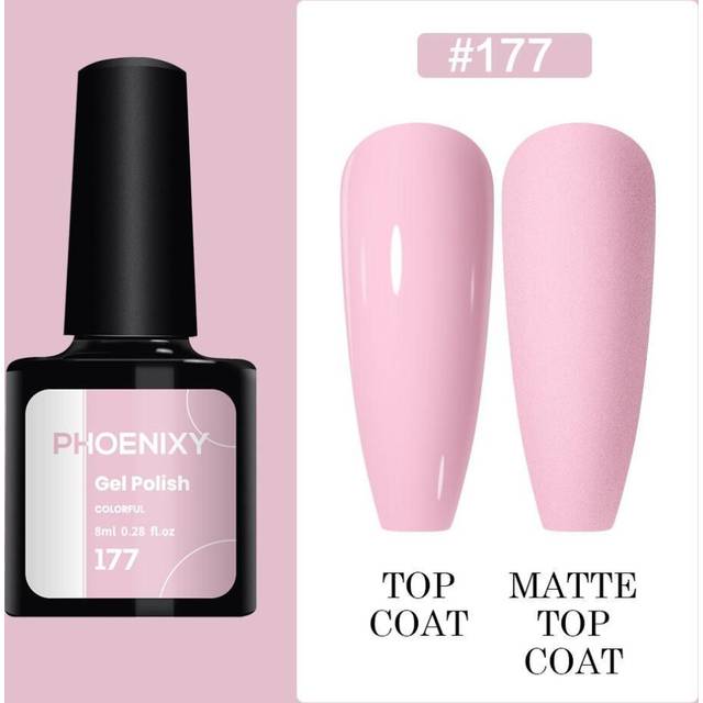 (177) PHOENIXY 8ml Gel Nail Polish Sequins Soak Off UV Gel Semi Permanent Varnish Colorful Nail Gel Polish DIY At Home Nail Art Polish