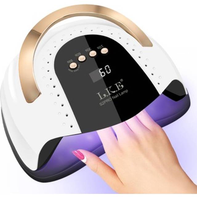 UV Nail Lamp 268W Gel Nail Lamp Nail Dryer UV Lamps for Gel Nails, Professional LED Nail Lamp with Automatic Sensor / 4 Timer Setting, Portable UV/LED