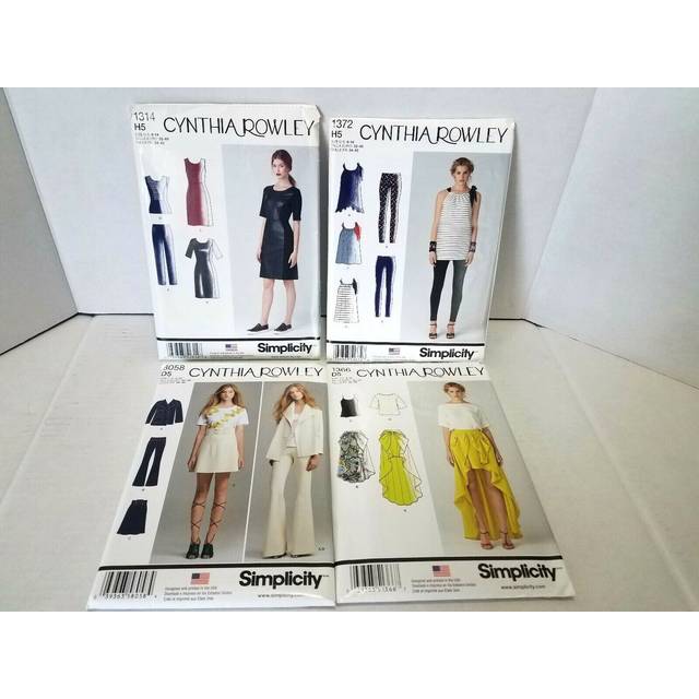 Simplicity Cynthia Rowley Pattern 1372 Misses Mini-Dress  Top  Tunic  Knit Leggings  Size 6-8-10-12-14