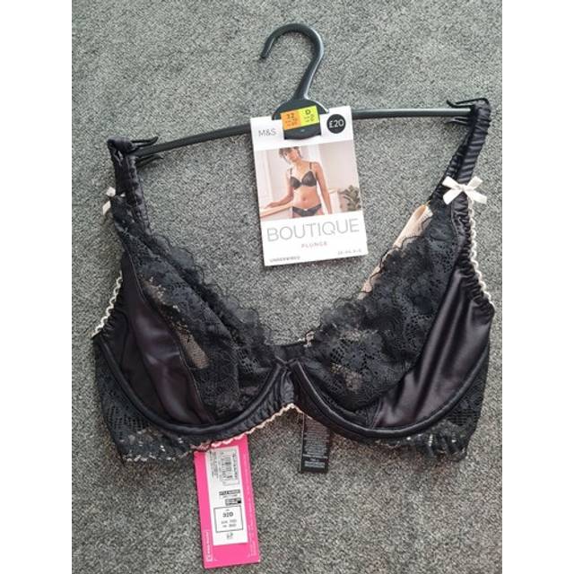 Marks and spencer boutique plunge underwired bra 32d