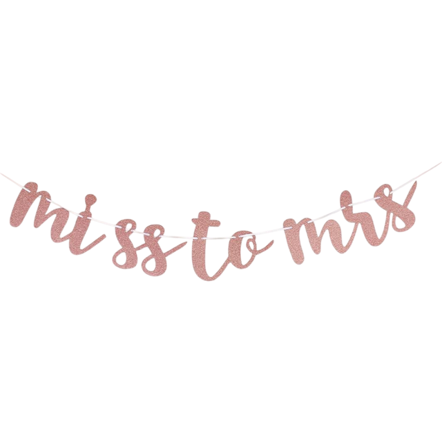 SHEIN 1pc Miss To Mrs Bachelorette Party Banner,Christmas Mother&#39;s Day Graduation
