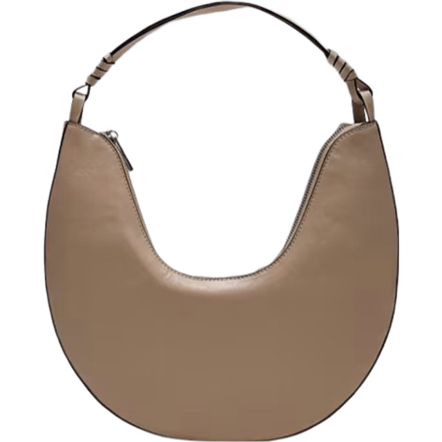Topshop – Sydney – Naturvit, rundad axelväska-Vit/a