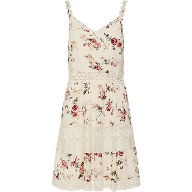 Only Onlramen Anne Life Dress - Aop Rose Flower/Creme Brown