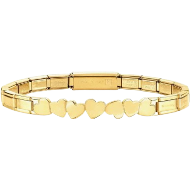 Nomination Trendsetter Gold Hearts Bracelet 021111/001