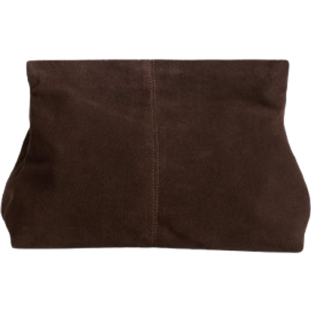 Clay Clutch Suede Chocolate