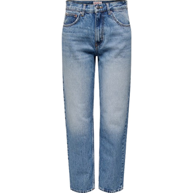 Jeans straight high waist woman Only Robyn - Bleu