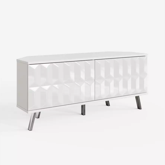 Frank Olsen Elevate 2 Door Corner TV Unit - White