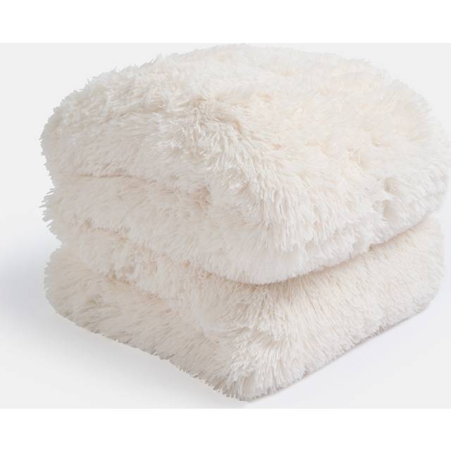 Fluffy Fleece Sensory Sleep Therapy Weighted Blanket - Cream - 125cm x 180cm