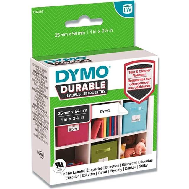 Dymo 2112283 LW Durable Small Multi Purpose Label 25mm x 54mm Black on White