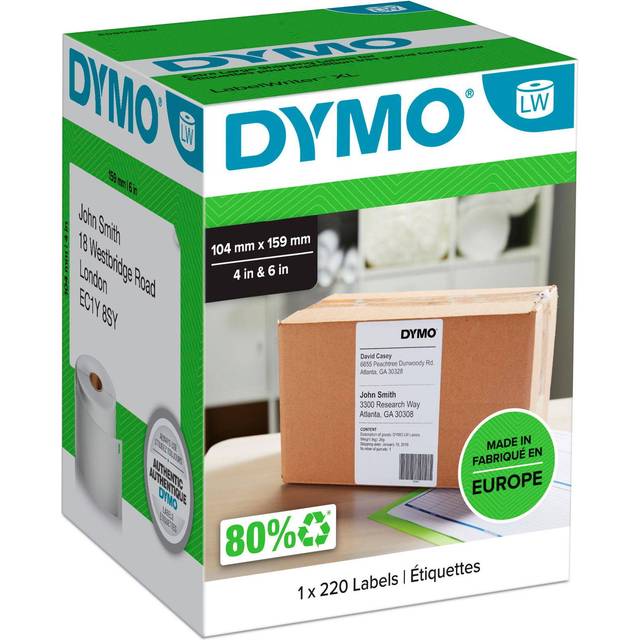 Dymo Label 104x159mm extra large shipping label 220/rl S0904980
