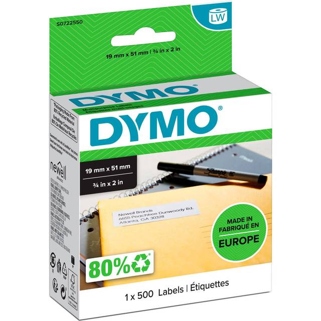 Compatible Dymo 11355 (S0722550) Label Tape (19mm x 51mm) Black on White - tapecartridge