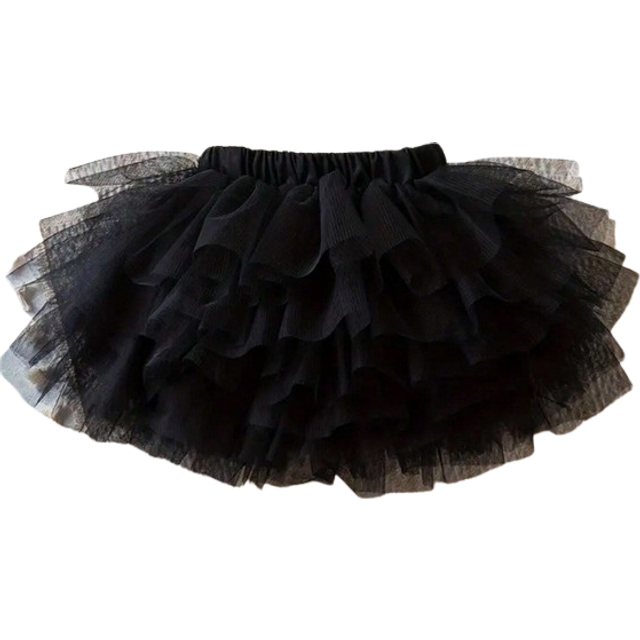 SHEIN Young Girl Pleated Net Tutu Skirt For Children, New Versatile Design