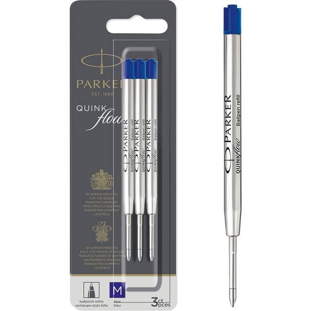 Ballpoint refill QuinkFlow 3-pack Medium Blue