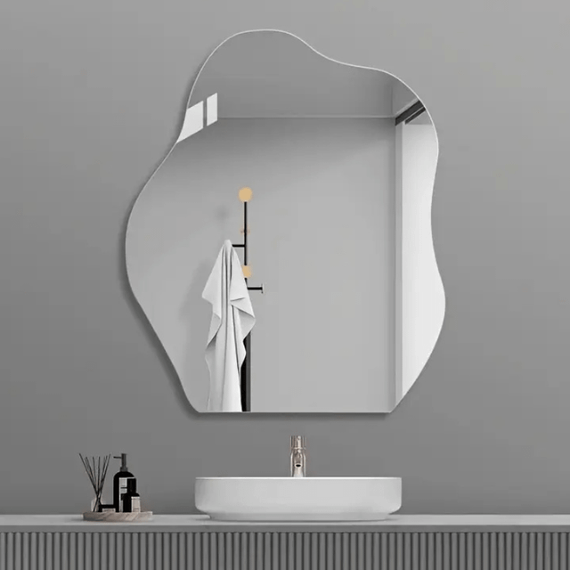 TEMU Cloud Shaped Acrylic Mirror - Shatterproof, Suitable For Wall Decoration In Bathrooms, Bedrooms, Living Rooms, Etc