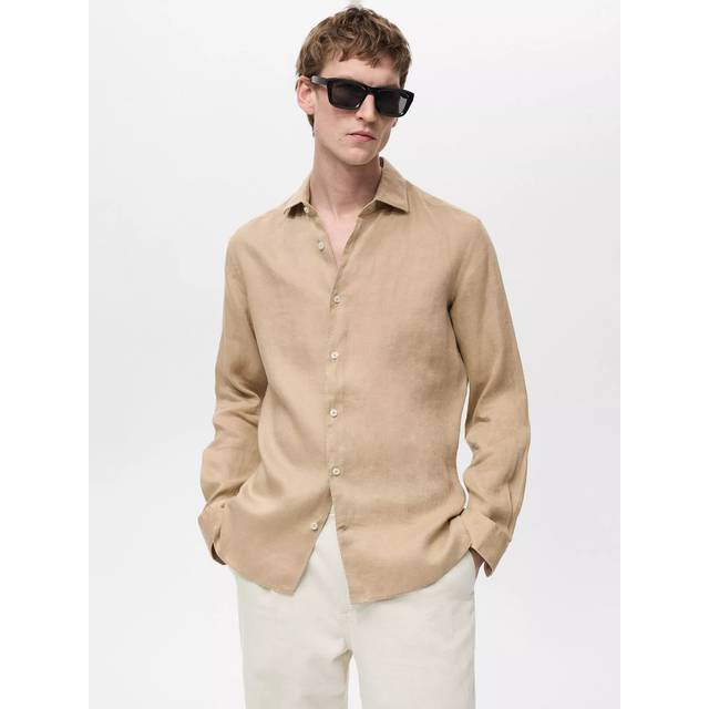 Mango Tucan Linen Slim Fit Shirt