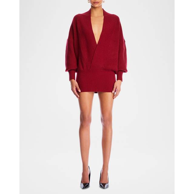 Neva Knit Sweater Dress - RUBY RED - Small