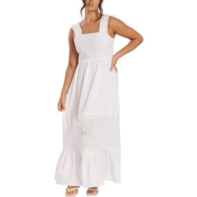 South Beach Palm Broderie Tie Back Maxi Dress