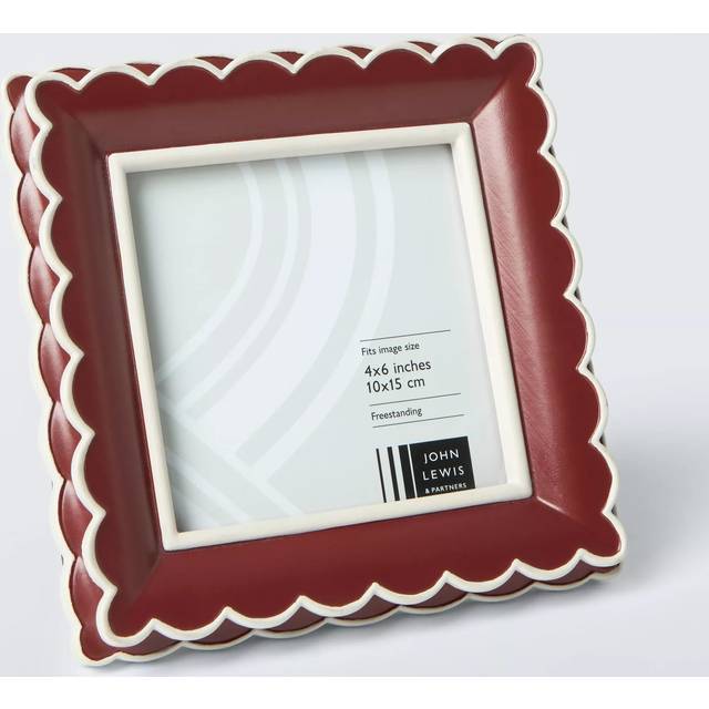 John Lewis Multi Scallop Hand Painted Photo Frame, 4 x 4" (10 x 10cm)