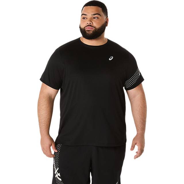 Asics Mens Icon Short Sleeve Top - Black, Black, Size 2Xl, Men - 2XL