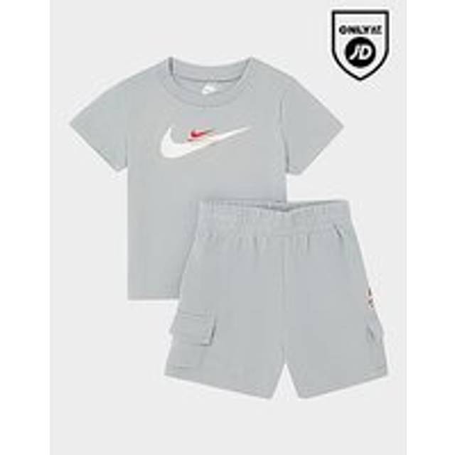 Nike Double Swoosh T-Shirt/Cargo Shorts Set Infant - Grey - 12-18M