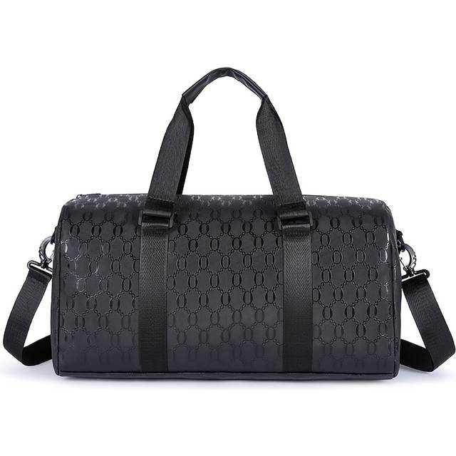 TEMU Large Capacity Fitness Bag, Dry And Wet Travel Luggage Bag, Suitable For Sports And Chain Pattern Handheld Gym Bag Travel Bag
