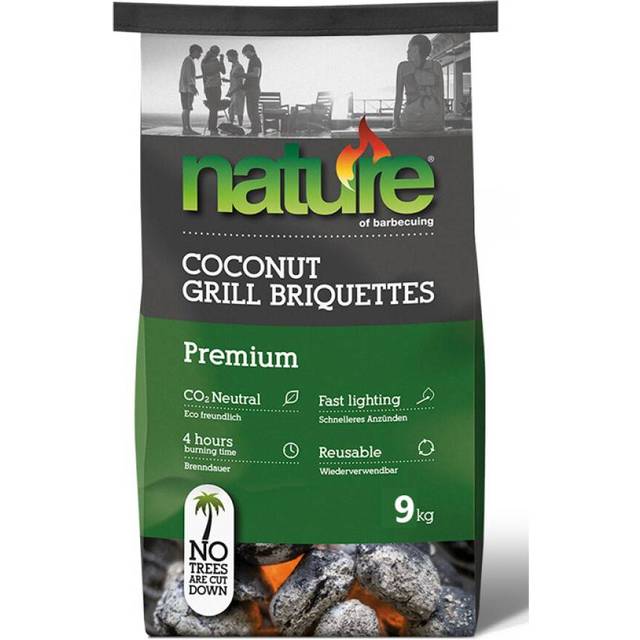 Grillbriketter Nature Premium Kokos 9Kg