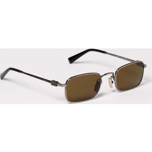 Miu Miu Woman MU A53S  26C09Z Sunglasses Metal Gold Brown Squared Normal