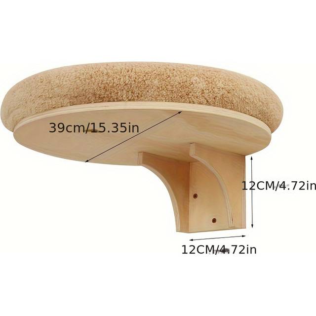 TEMU Modern Wall-mounted Cat Bed - Cozy Polyester Nest For Cats, Easy