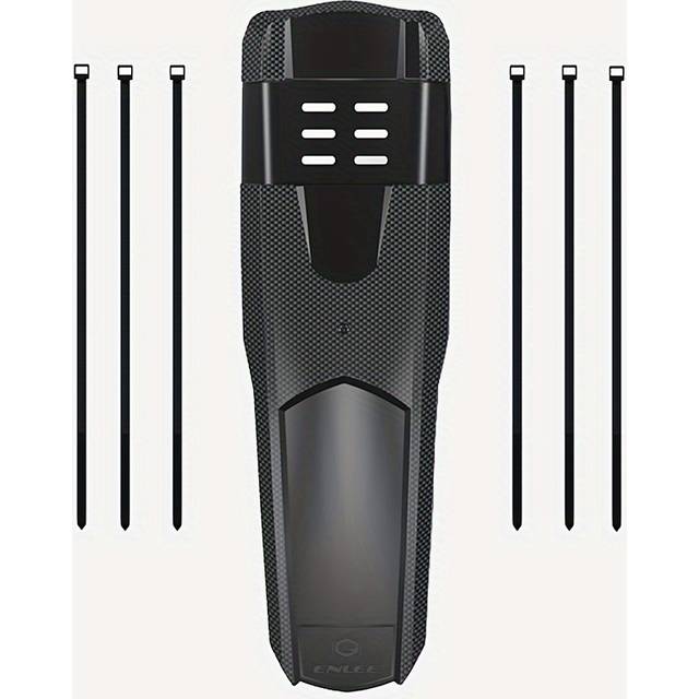 TEMU Carbon Fiber Bike Mudguards - Pp Hard Shell, Wind-resistant Design For Bikes, Black, Compatible With Most Bicycles