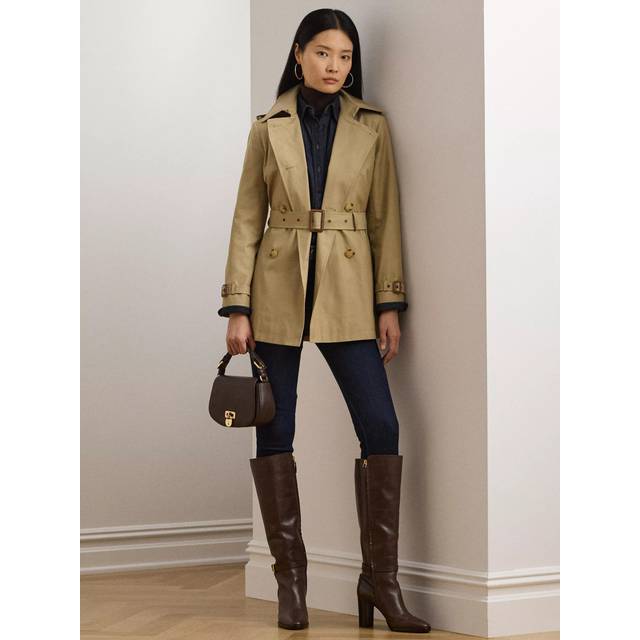 Lauren Ralph Cotton Blenddb BLT Trnch 30 Dam Trenchcoats Stl. XL - Från Magasin - Birch Tan (XL)