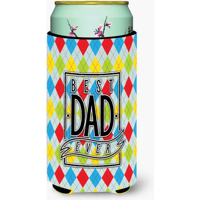 Caroline's Treasures Best Dad Ever Argyle Tall Boy Beverage Insulator Hugger  Multicolor