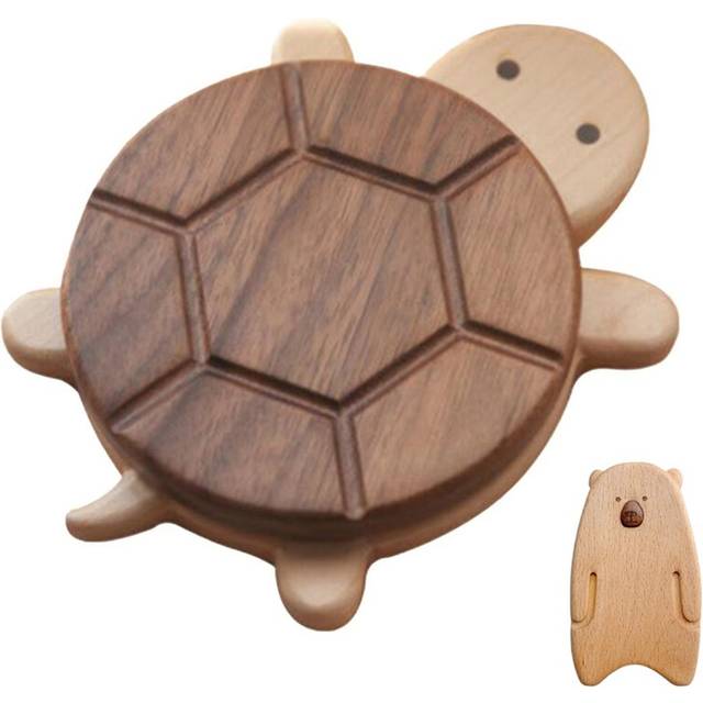 Turtle Coasters for Coffee Table Wood Mat Coaster Drinks Tabletop Protection