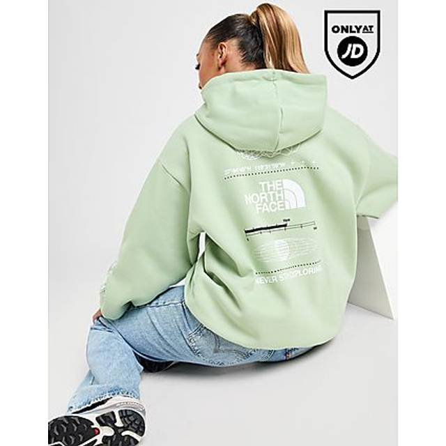 The North Face Tech Graphic Overhead Hoodie - Sage - Womens