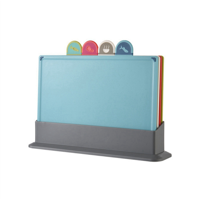 Cutting Boards 4Pcs/Set with Holder for Kitchen,Chopping Block