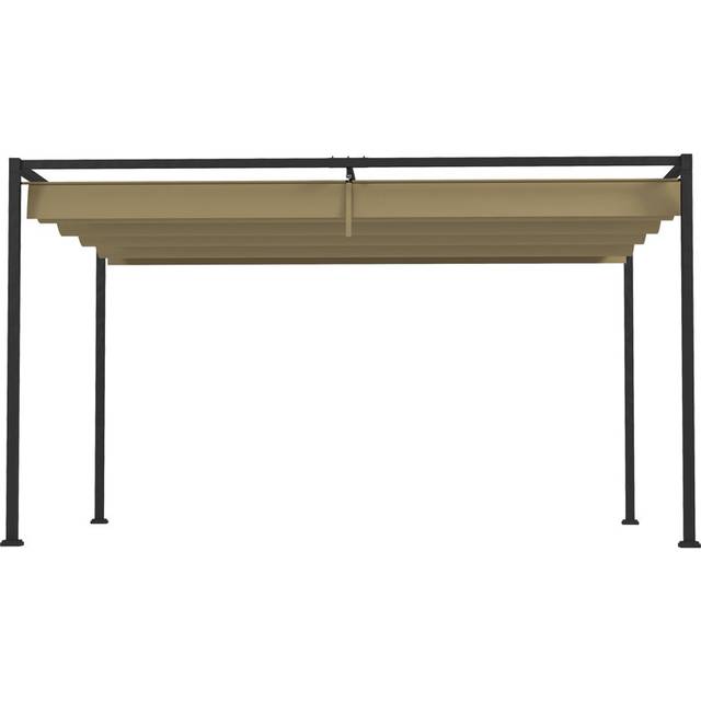 Buckey 2m x 3m Metal Pergola - Matte Black;Powder Coated (221cm H X 298cm W X 213cm D)