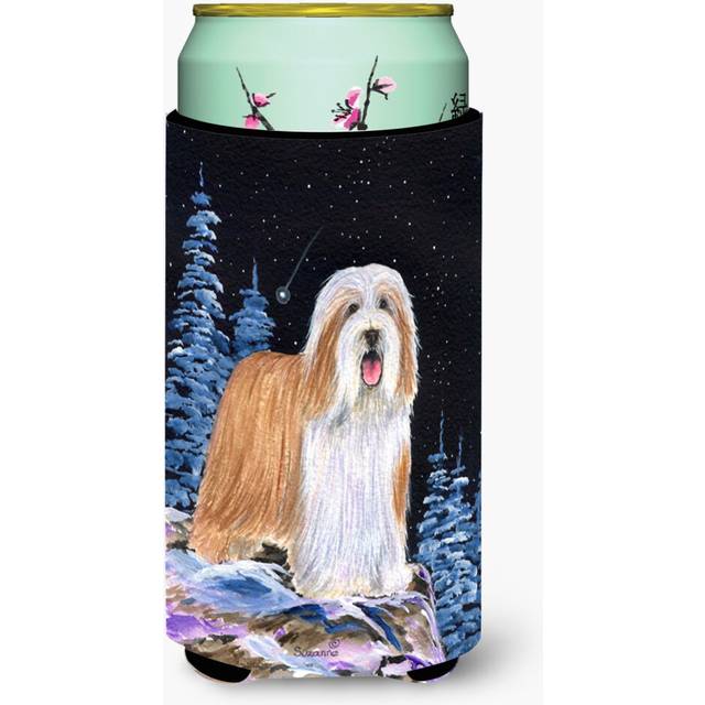 Starry Night Bearded Collie  Tall Boy Beverage Insulator Beverage Insulator Hugger