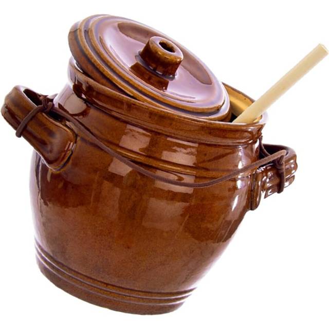 Elegant Ceramic Food Container Pickles Jar Sealing Lid 1.3L Sturdy for Home Restaurant Hotel