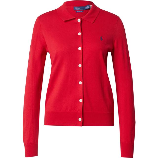 Polo Ralph Lauren – Röd kofta med krage, knappar och logga