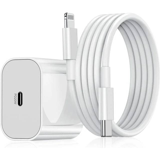 iPhone Snabbladdare USB-C PD 20W -  1 meter (Längd: 1 meter)