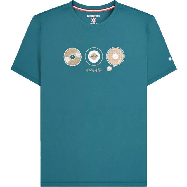 (4XL, Gulf Coast) Lambretta Mens A Way Of Life Vinyl Record T-Shirt