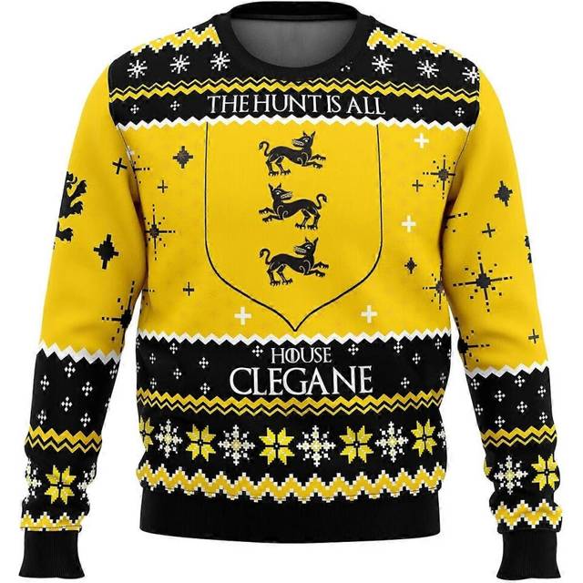 (EL0179, 6XL) Autumn and Winter Game Of Thrones Christmas Is Coming Ugly Christmas Sweater Gift Santa Claus Pullover Men 3D Sweatshirt Tops