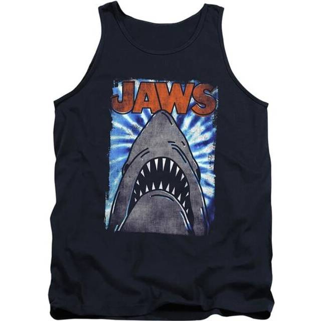 Trevco Sportswear UNI1706-TK-5 Jaws Ocean Tie Dye Adult Tank Top, Navy - 2X