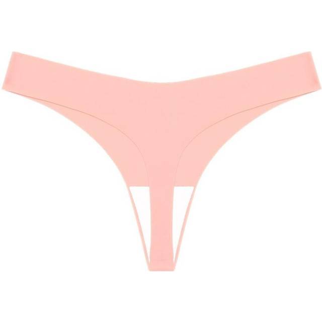 (pink, M) Finetoo Women Seamless G-string Sexy Low-waist Thongs Bikini Panties Soft And Comfortable
