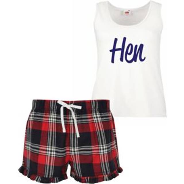 Hen Pyjama Set - Red - XS