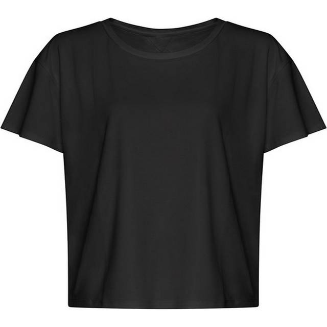 (S, Jet Black) Awdis Womens/Ladies Open Back T-Shirt
