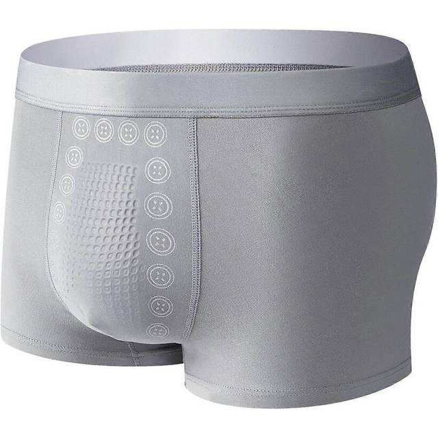 (XL, Gray) Eft Underwear - Eft Energy Field Therapy Mens Underwear, Magnetic Therapy Energetic Man Ice Silk Boxer Briefs