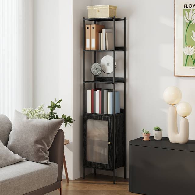 TEMU 6-tier Modern Bookcase, Bookshelf With Pc Door, Adjustable Shelf, For Living Room