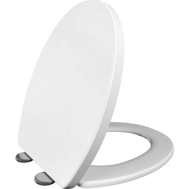 TEMU O-shape Toilet Seat, Soft Close Toilet Seats White Release, 360° Adjustable Stainless Hinges, Standard Toilet Seats Wc Seats Loo Toilet Lid